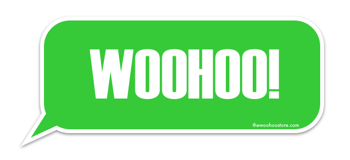 Forest Green WOOHOO! Sticker